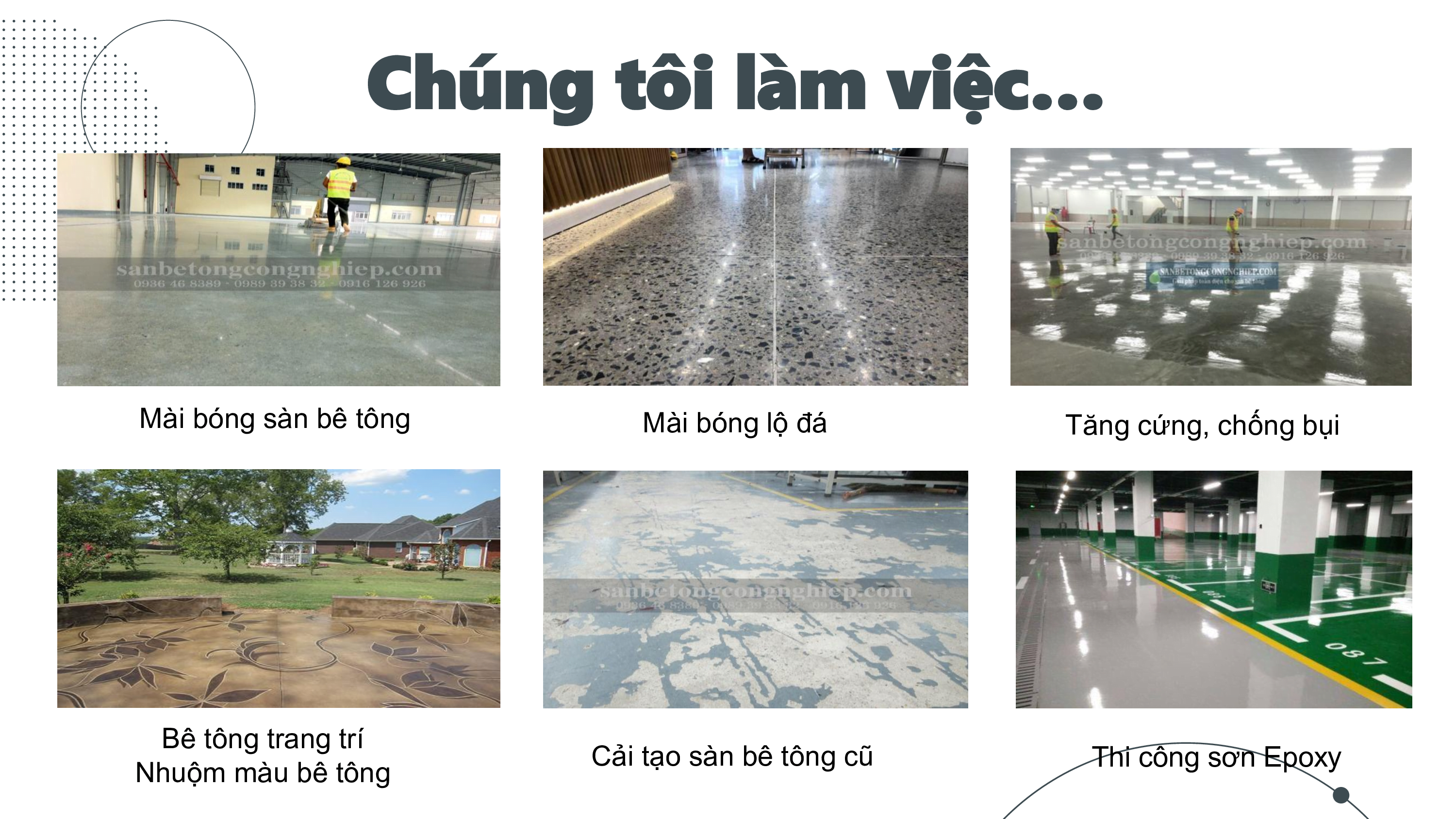Các dịch vụ sàn bê tông của Hải Nam