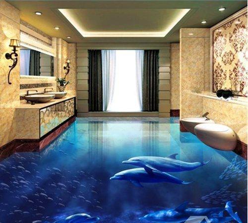 Sơn sàn 3D phòng tắm đẹp
